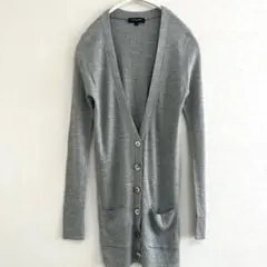 UNITED ARROWS ユナイテッドアローズ　シルクカーディガン　グレーL