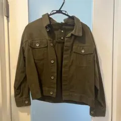 カーキ ジージャン風ジャケット