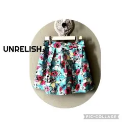 UNRELISH 花柄 フレアミニスカート リボン付き36 日本製のサムネイル