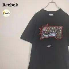 Reebok　76ERS　Tシャツ　リーボック　NBA　黒　ブラック　半袖　希少
