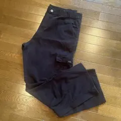 古着 Wrangler カーゴパンツ ブラック ワイド ストレート XL相当