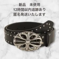 大人気　クロスバックル　ベルト 黒 スタッズベルト y2k グランジ 十字架