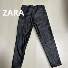 ZARA レザー風　レギンス　4Y