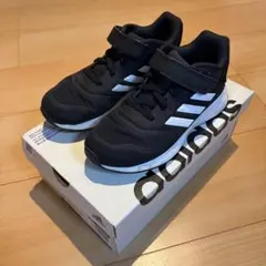 adidas スニーカー ブラック　DURAMO 19センチ　美品　キッズ