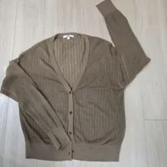 ★UNIQLO メッシュカーディガン ブラウン L★のサムネイル