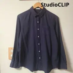 StudioCLIP ネイビー 長袖シャツのサムネイル