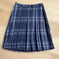 ネイビー チェック柄 プリーツスカート　コスプレ　ハロウィン