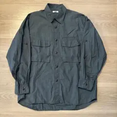 UNIQLO U ユーティリティオーバーサイズシャツXL 68BLUE