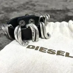 diesel leather bracelet silver y2kのサムネイル