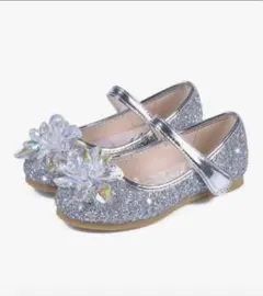 シルバー グリッター フォーマルシューズ