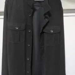 canal deux Luxe ブラック シャツジャケット 46　ストレッチ生地