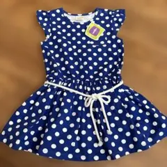 新品タグ付き　トイザらス　ワンピース　水玉　マリン　95