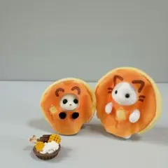 オマケ付き　赤ちゃん２体セット　パンダ　ラテネコ　キラキラくじ　シルバニア