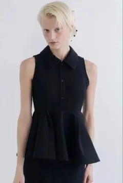 THE TOE Negen Drape Top チャコール 新品タグ付き - メルカリ