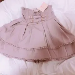 LIZLISA 2連リボンベルトスカパン ピンク