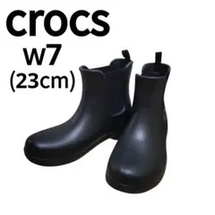 クロックス　レインブーツ　サイドゴア　黒　23cmのサムネイル