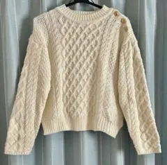 ROPE PICNIC ケーブルニット アイボリー