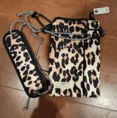 GANNI レパード　ヒョウ柄　アニマル　ショルダーバック　ネックポーチ