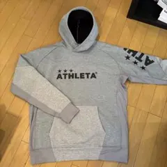 ATHLETA フード付きパーカー グレー　サイズLL わりと美品