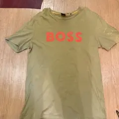 BOSS ロゴ Tシャツ カーキ綿100%