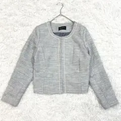 RANG MUSEE ラングミュゼ ノーカラージャケット L 11号 きれいめ