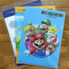 スーパーマリオ　クリアファイル　３枚