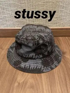 STUSSY バケットハット ヴィンテージ 歴代ロゴ 総柄マルチロゴ 希少】STUSSY デカロゴ シャネルロゴ バケットハット - メルカリ