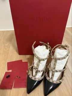 VALENTINO スタッズ付きハイヒール・パンプス　サイズ34