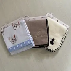 Francfranc 猫柄 タオルハンカチ 3枚セットのサムネイル