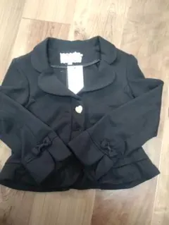 anyFAM キッズ　黒いリボン付きジャケット(ボタン2/3個無し)　120