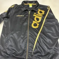 adidas ジャージ 黒/金 S/M