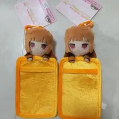 新品　カラフルピーチ ぬいぐるみパスケース えとさん　セット