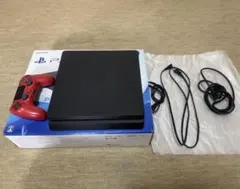 【動作確認・初期化済】PS4 本体 1TB 純正箱・各ケーブルコントローラー赤付