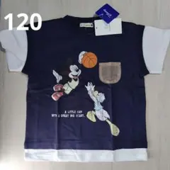 新品　120cm　BRANSHES　ミッキー　Tシャツ　ネイビー　ディズニーのサムネイル