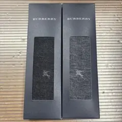 新品 BURBERRY メンズソックス 2足セット ギフトボックス25〜27cm