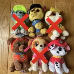 パウパトロール ぬいぐるみ　チェイス、ズーマ、マーシャル3体セット