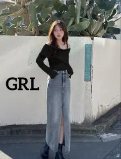 1043 美品✨GRL フロントスリットデニムスカートのサムネイル