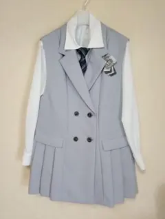 グレー ダブルブレスト フォーマルスーツ 160