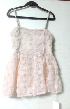 Chico ローズチュールペプラムブラウス ピンク