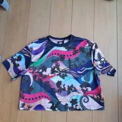 Nike カラフル波模様 クロップドTシャツ サイズ3 (CH)