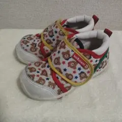 くま柄スニーカー ミキハウス15cm