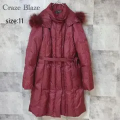 【Craze Blaze】ダウンコート　フード/ベルト付　size:11AR