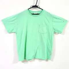 Lサイズ　FILA　グリーン　シンプル　Tシャツ　フィラ　胸ポケット　半袖シャツのサムネイル