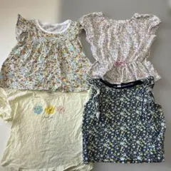 90サイズ 保育園着 まとめ売り 花柄 4着