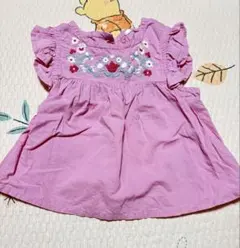 ピンク フリル袖 トップス