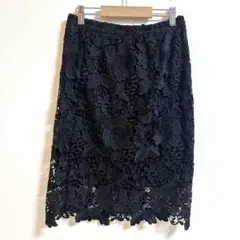 CECIL McBEE セシルマクビー レースタイトスカート ブラック 花柄 Mのサムネイル