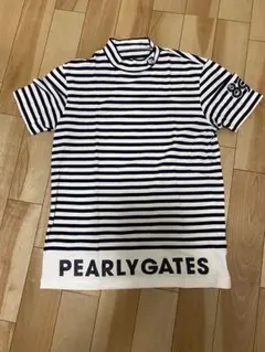 人気ロゴ⭐️PEARLYGATES パーリーゲイツモックネック半袖シャツサイズ6