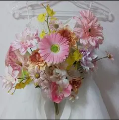 ブライダルブーケ　韓国風ブーケクラッチ　アーティシャルフラワーブーケ