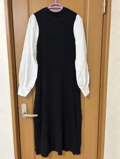 シャツスリーブニットワンピース