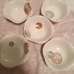 深川製磁　寿赤絵　小皿揃　5枚